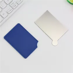 PU Leather Small Portable Mini Cosmetic mirror for makeup, Heart Shape Leather Mirror Pocket Mirror Leather Custom Logo