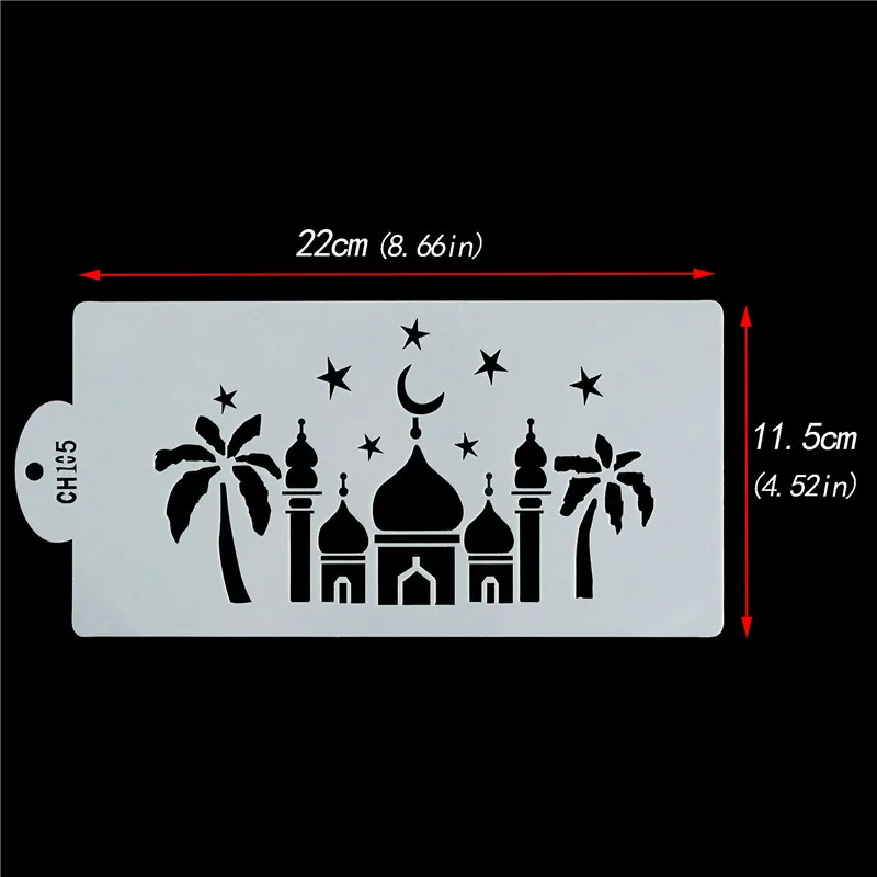 
 Формы для торта Eid Mubarak, формы для торта, тарелки, Рамадан, кареем, воздушный шар, Луна, звезда, воздушные шары, украшения для вечеринки, инструменты для распыления тортов  