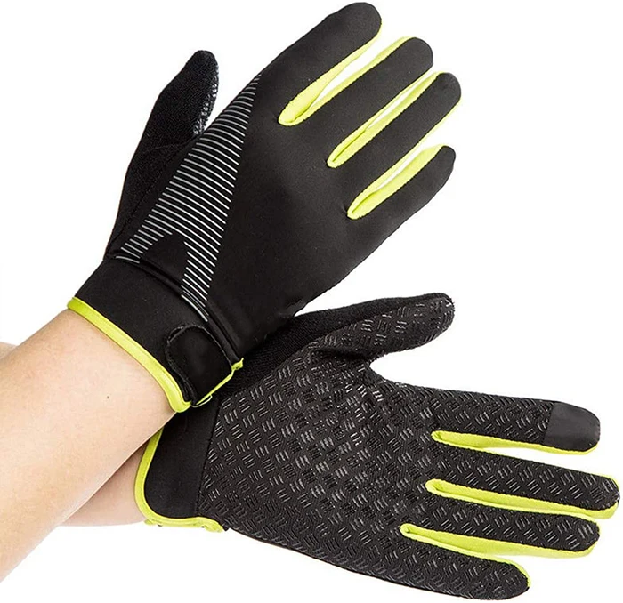 Зимние перчатки для бега и верховой езды, перчатки из дышащей ткани для сенсорных экранов, спортивные перчатки для улицы