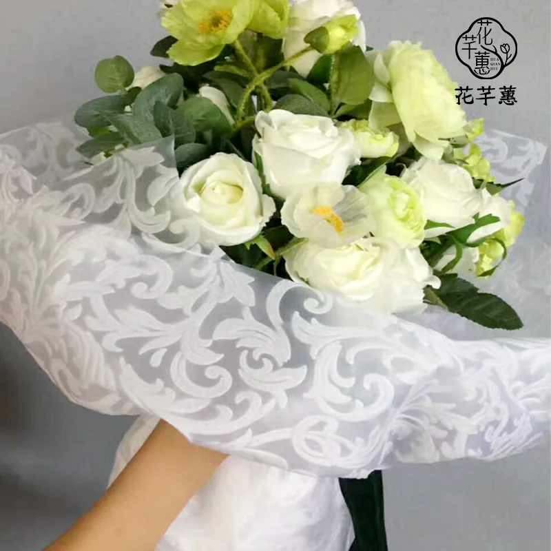 Solid Florist Accessories Wholesale Thin Cotton Non Woven Wrapping Paper for Flower Christmas Apple