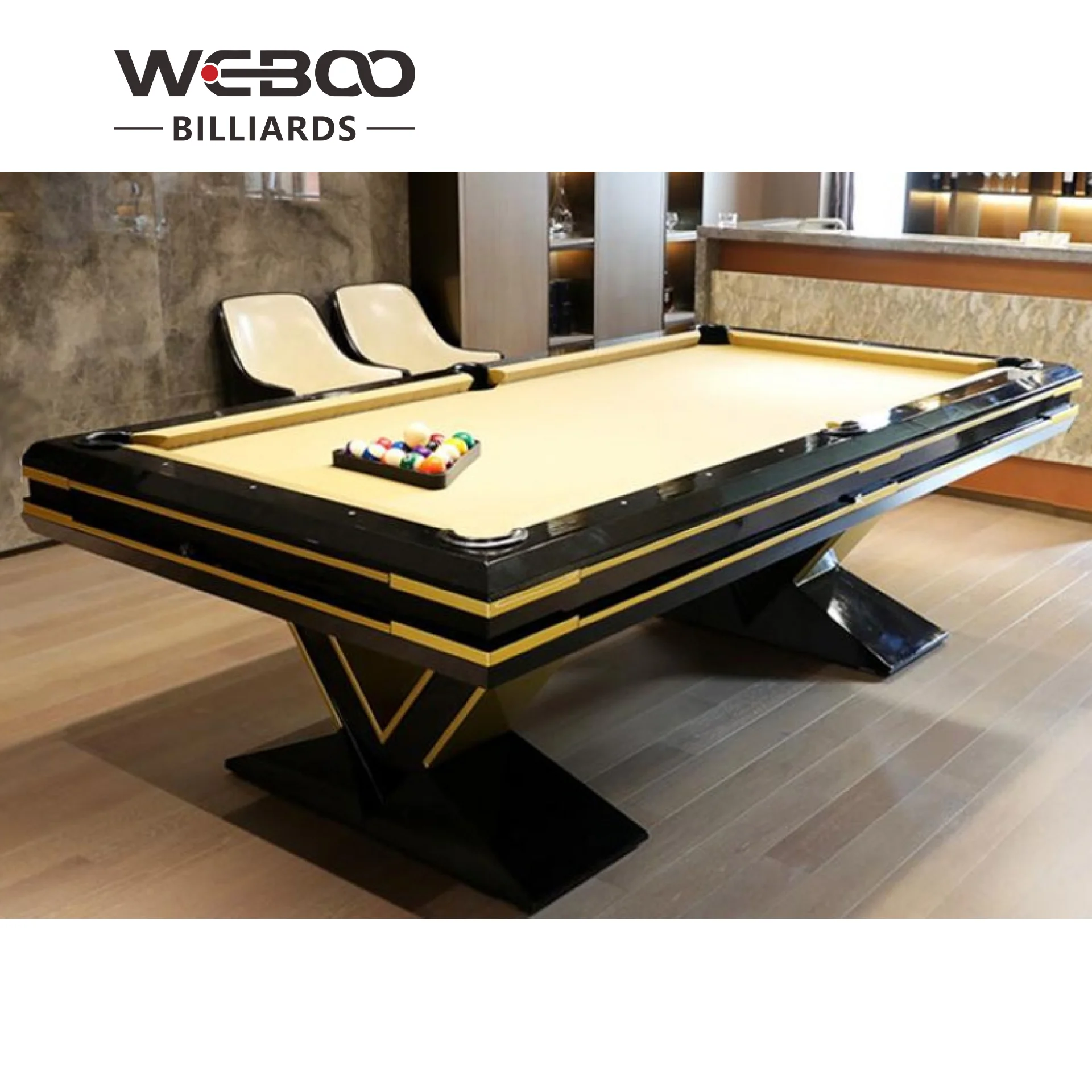 Custom 8 Foot 9Foot American Solid Wood 4 In 1 Pool Table For Home Room