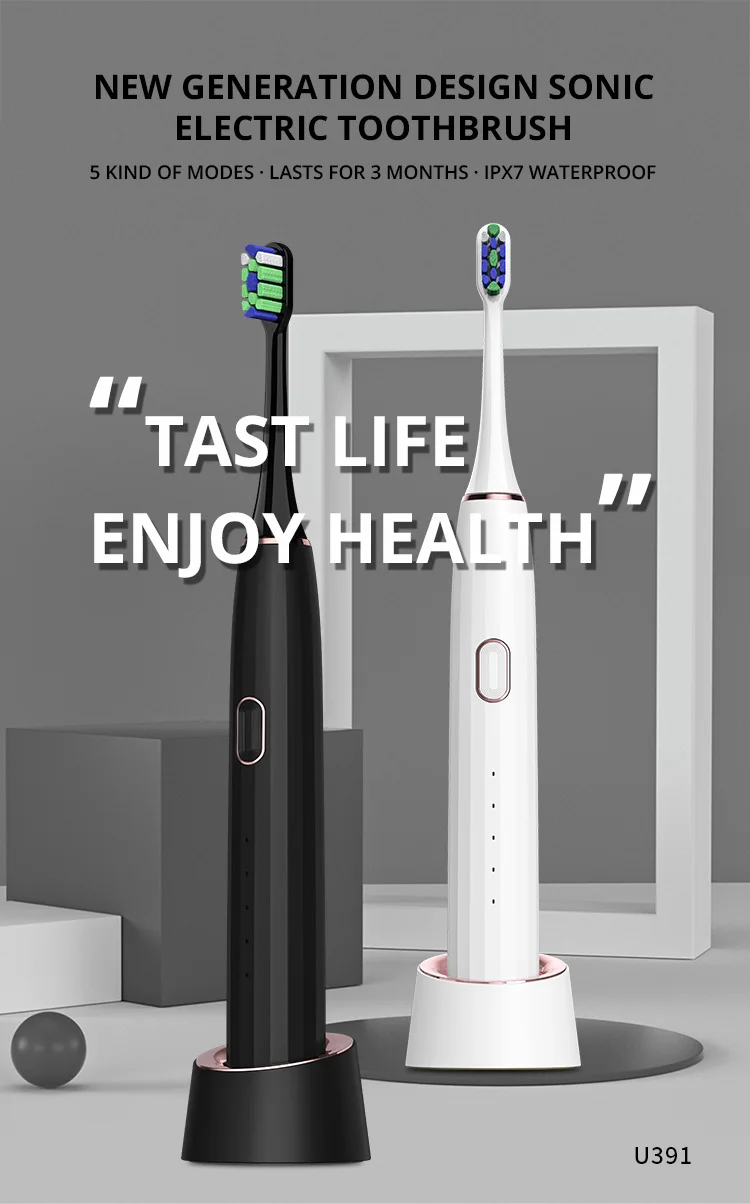 Home Use Travel Rechargeable Automatic Smart Adult Electric Sonic Toothbrush For Adult Group