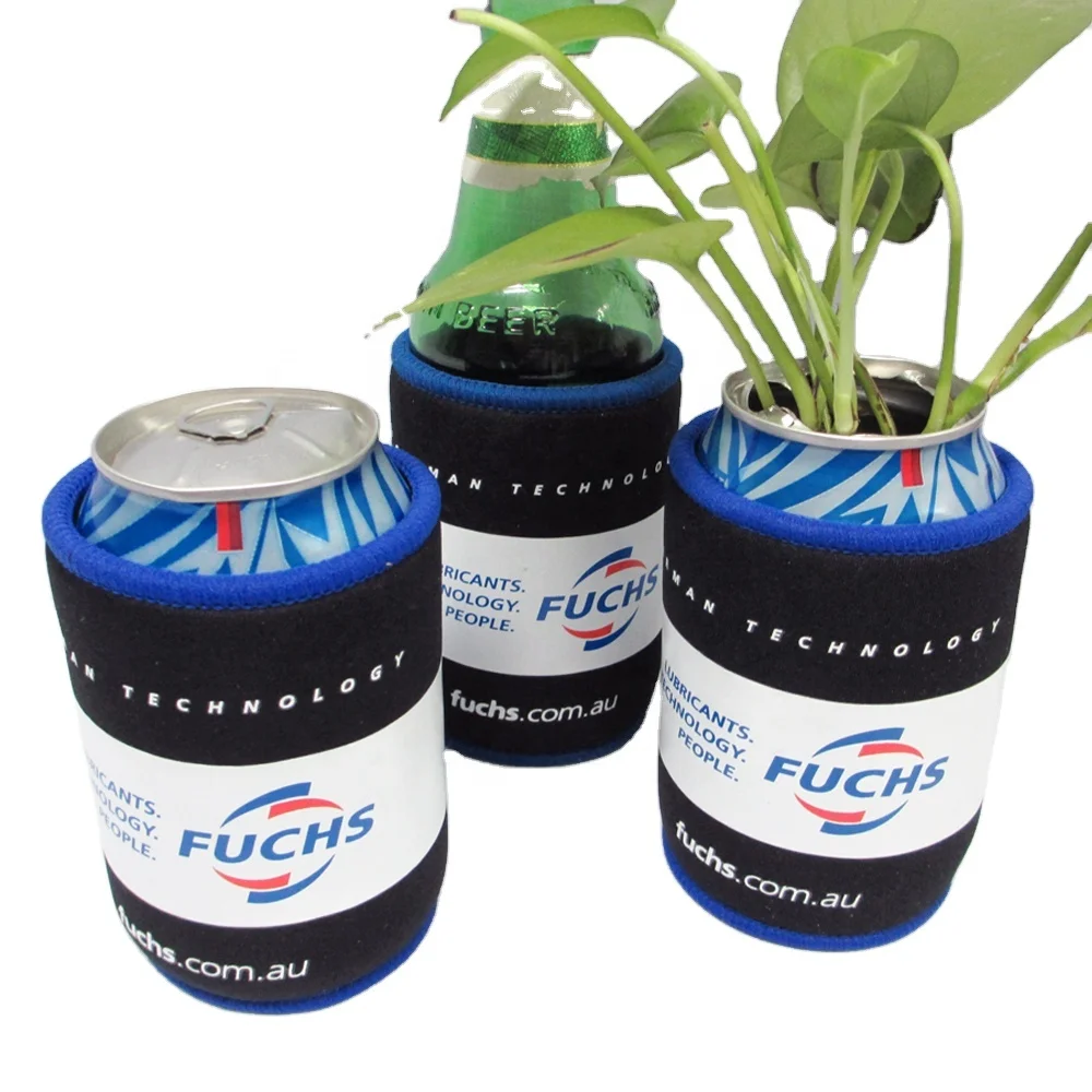 custom navy color neoprene printing stubby holder