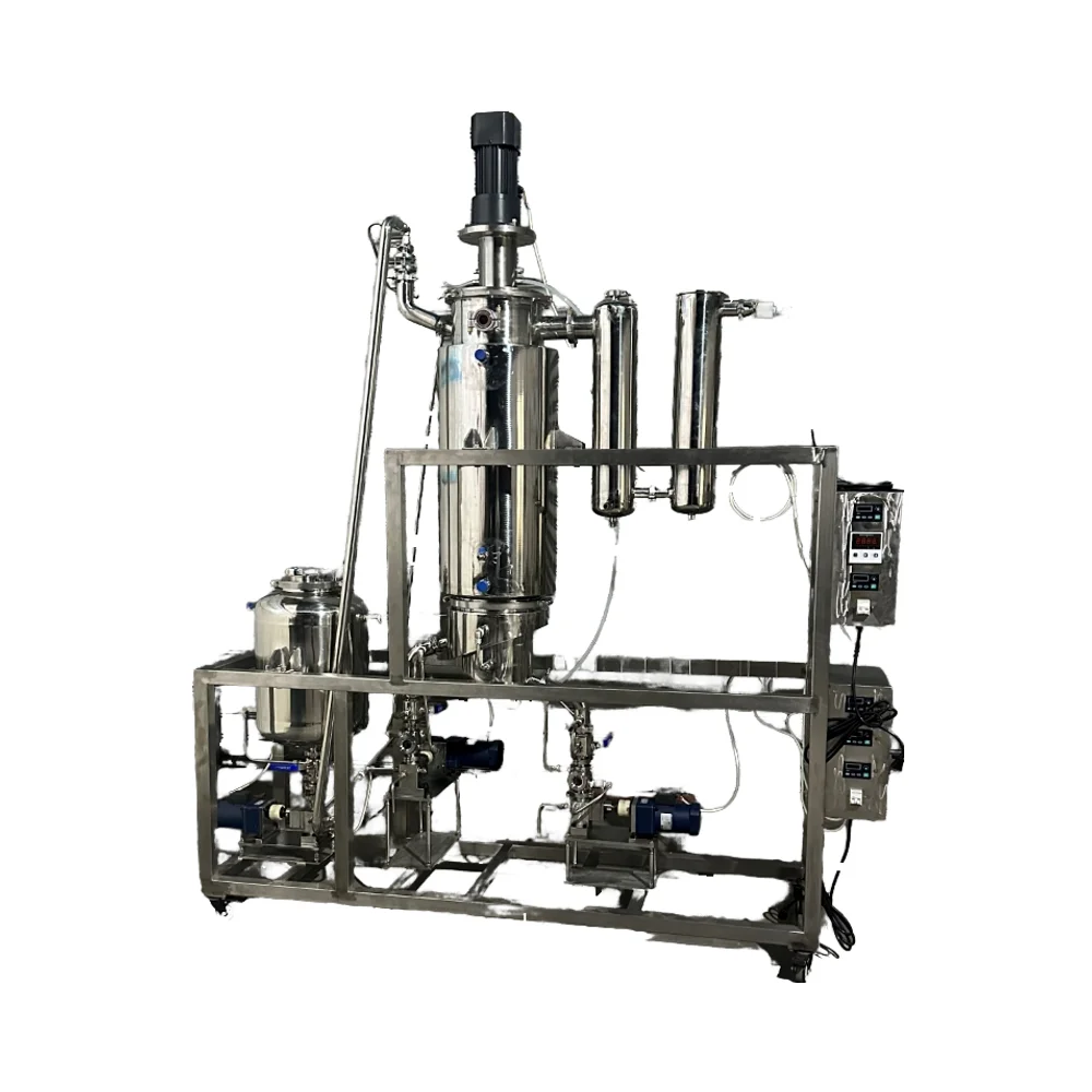 Electric Laboratory Molecular Distillation Equipment Stainless Steel Multi-Stage Wiped Film Evaporator Pump Motor Engine Pilot