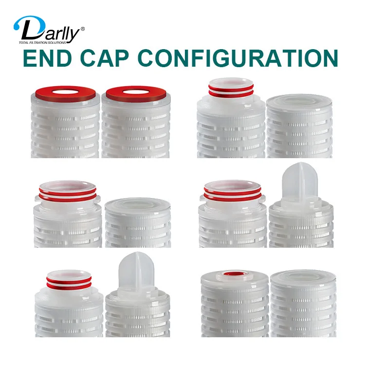Новый 2023 Darlly Гидрофобный PTFE мембранный плиссированный фильтр-картридж 10 дюймов фильтр сжатого воздуха 1 микрон капсульный