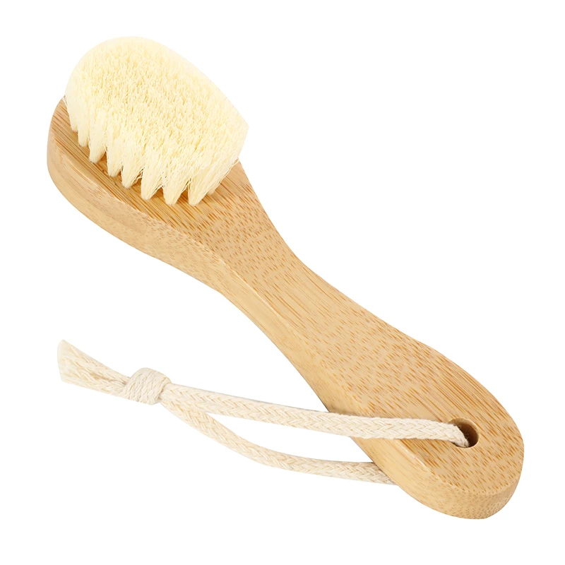 Wholesale Bamboo Handle Facial Cleansing Charcoal Fiber Remove Black Head deep cleaning Brush Facial Brush with PP Soft Hair