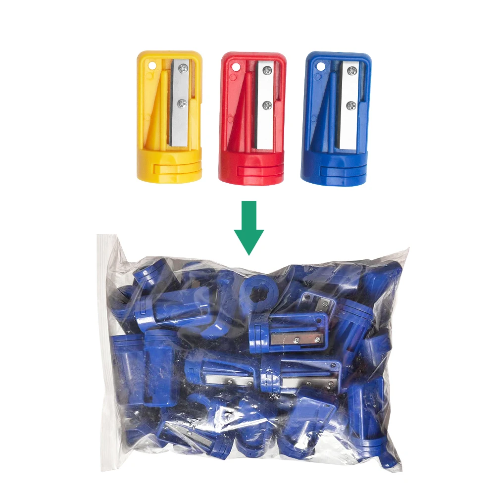 Wholesale Multicolour Plastic Carpenter Pencil Sharpener Portable Quick Roll Sharpener