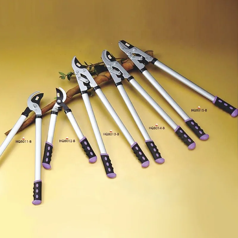 Carbon Steel Blade Garden Lopper and Hedge Shears Oval Telescopic Aluminium Handle Pruner Pruning Tools Clipper Secateurs