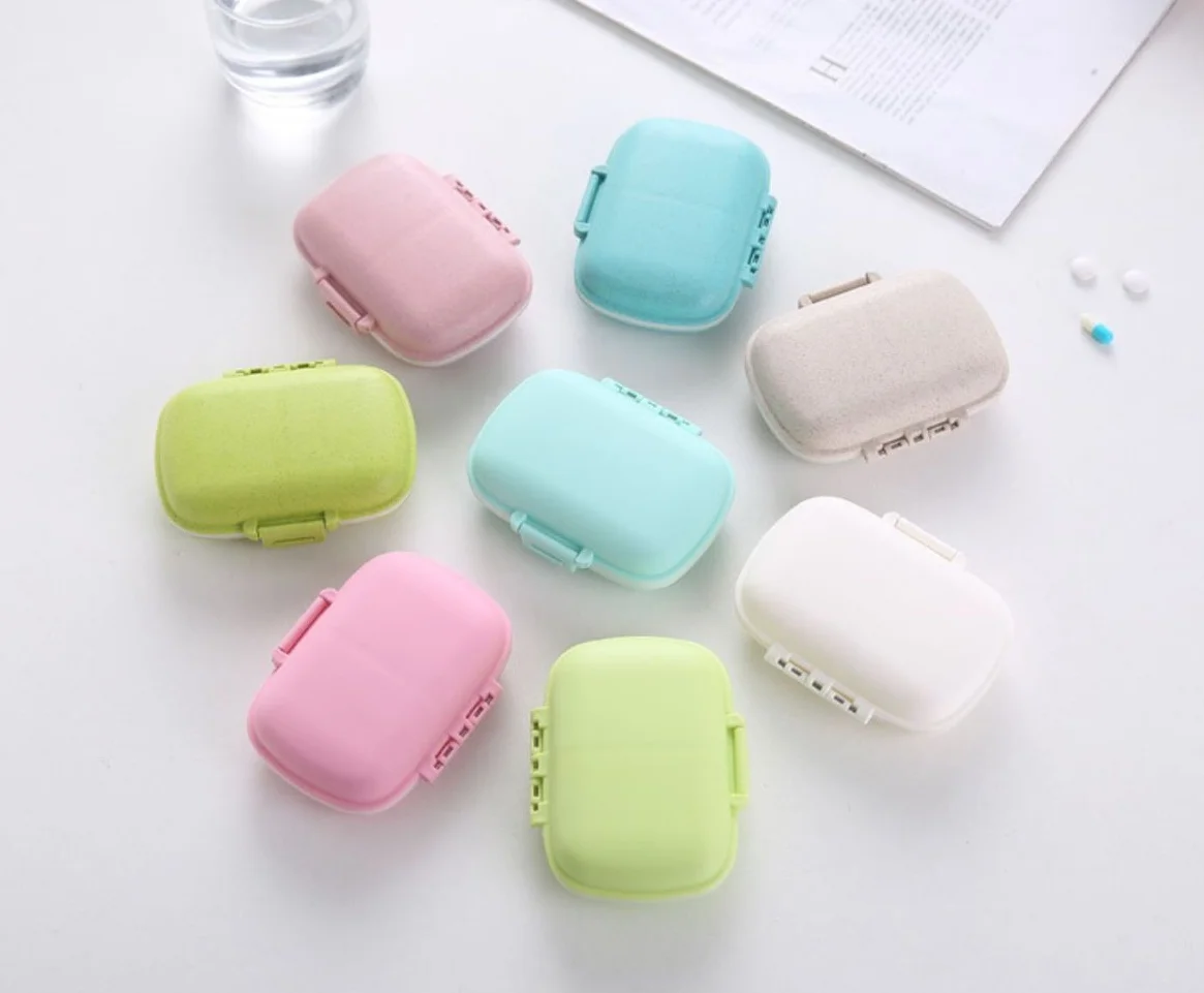Portable Medicine Box Storage Mini Dispensing Plastic Pill Case Tablet Drug Packaging Box