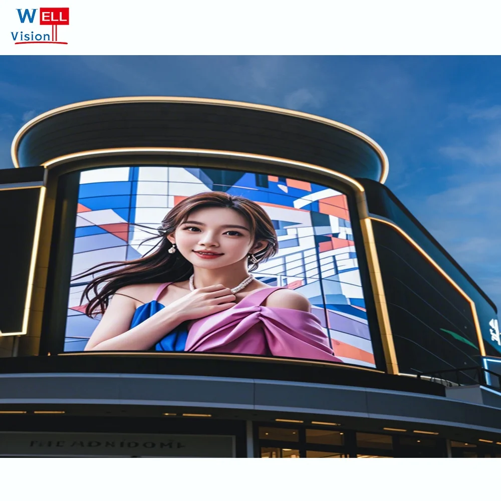 Wellvision P2 P3.076 P4 видео настенное Сращивание наружного фиксированного монтажа светодиодный дисплей 960*960 Железная панель с заводскими ценами
