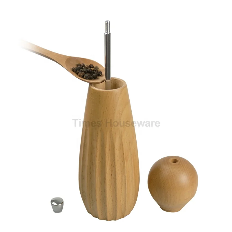 Beech Wood Handed Spice Salt and Pepper Grinder