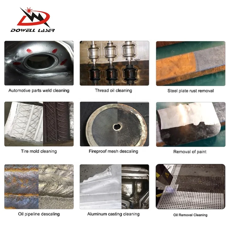 Industrial Portable 200 w 500 watt Rust Paint Removal Application Fibre Laser Cleaning Machine