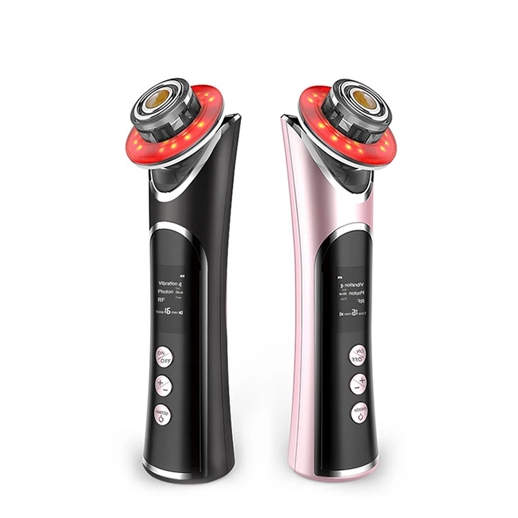Уход за кожей лица Лифт массаж РФ Радио частота машины красота уход за кожей устройства LED фотон терапии