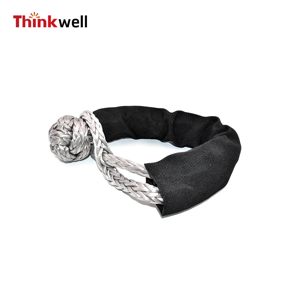 Заводская цена Мягкая Веревка для восстановления бездорожья 45000 фунтов Черная синтетическая мягкая скобка