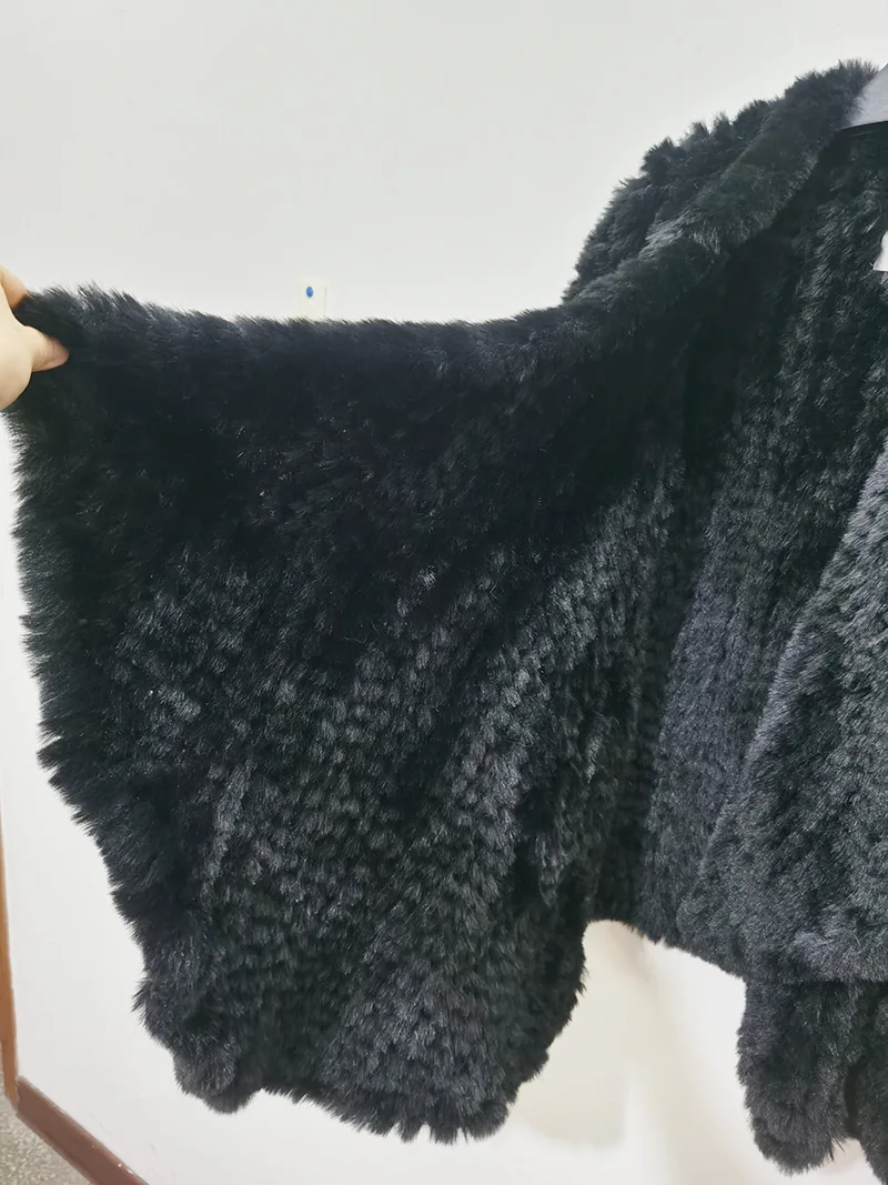 FF755 China Factory  Warm Fur Coat Handknited Faux Fur Jacket for Ladies