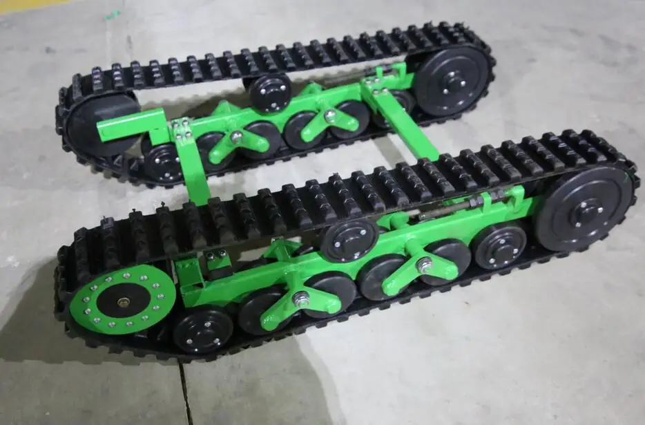 Suv triangle tracked vehicle mini tractor rubber track robot chassis  underca rugged terrain conversion system