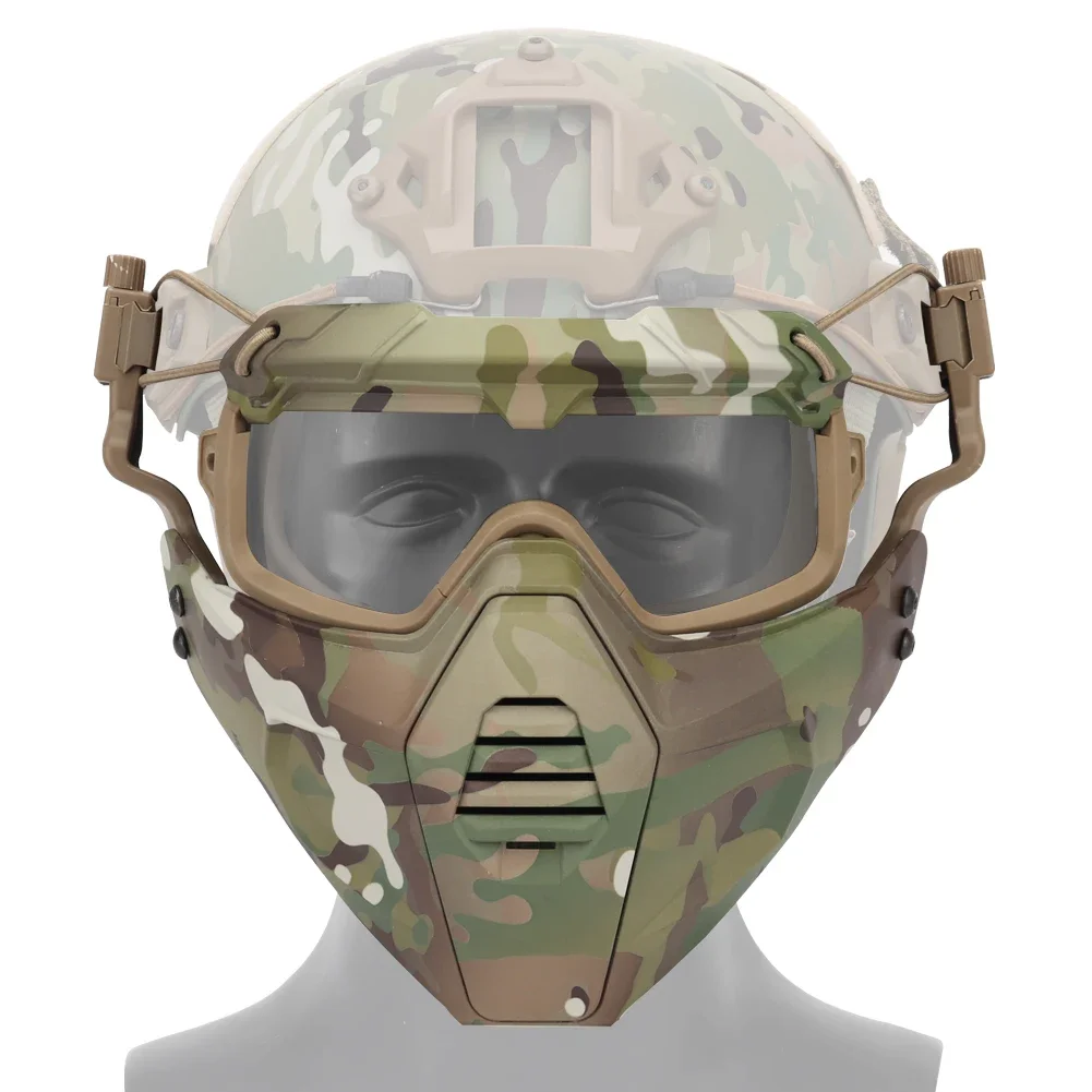 Tactical Paintball  Mask Half Face Mask Outdoor Hunting Protection Equipment CS Game Sport Combat Breathable Safety face mask