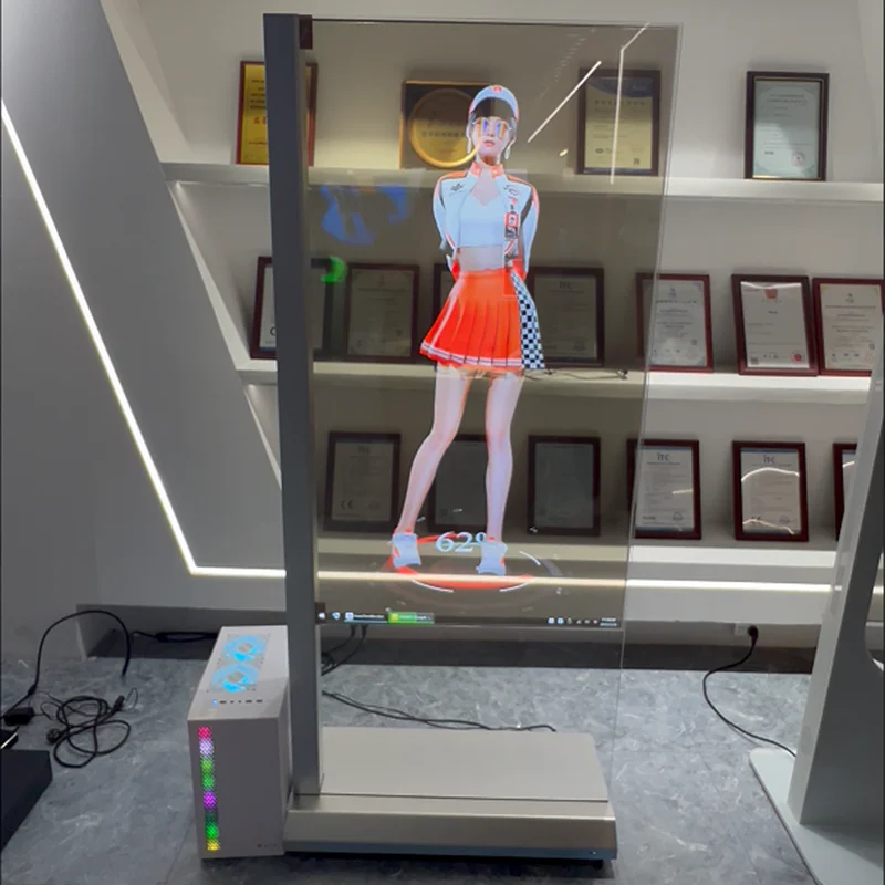 30/55 Inch Transparent OLED Digital Signage Advertising Screen Window Display Machine for Luxury Store Smart Showcase
