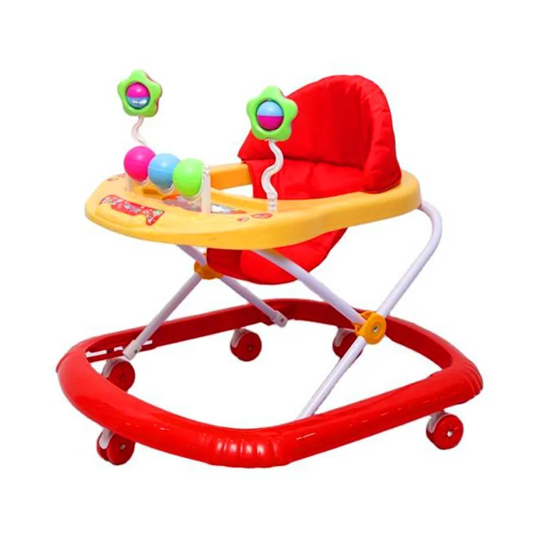 Baby walker anti-O-leg anti-rollover music starter folding baby walker