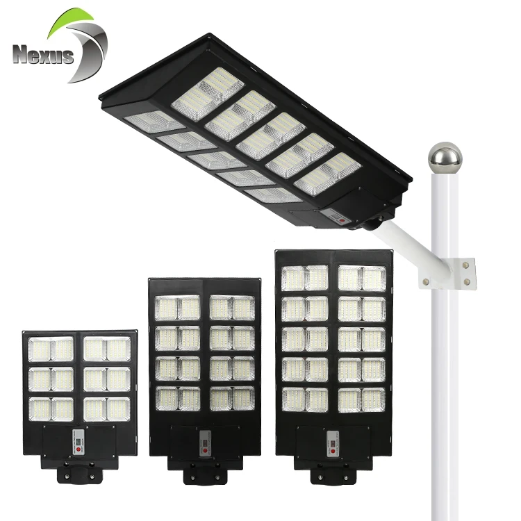High Lumen Waterproof IP65 Outdoor ABS 300Watt 400Watt 500Watt All in One Led Solar Street Lights