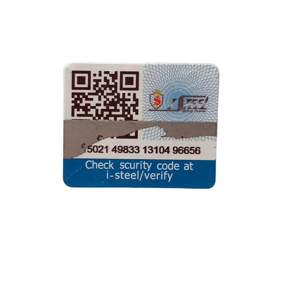 Anti-Fake Security Label Stickers / anti-counterfeit scratch-off stickers labels with pin code ,QR code