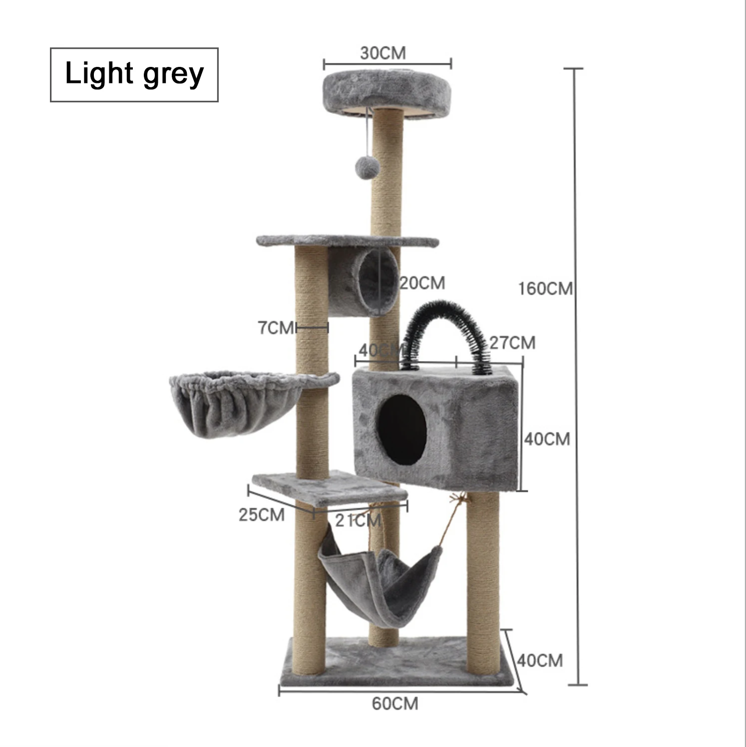 Wholesale Wooden Sisal Castle Modern Large Big Climbing Scratch Pet Scratcher  Condo Furniture Tower Cat Tree