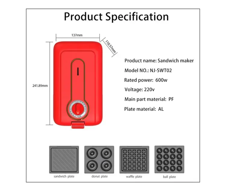 Sell Well New Type Multi Sandwich Maker Household Sandwich Maker Machine