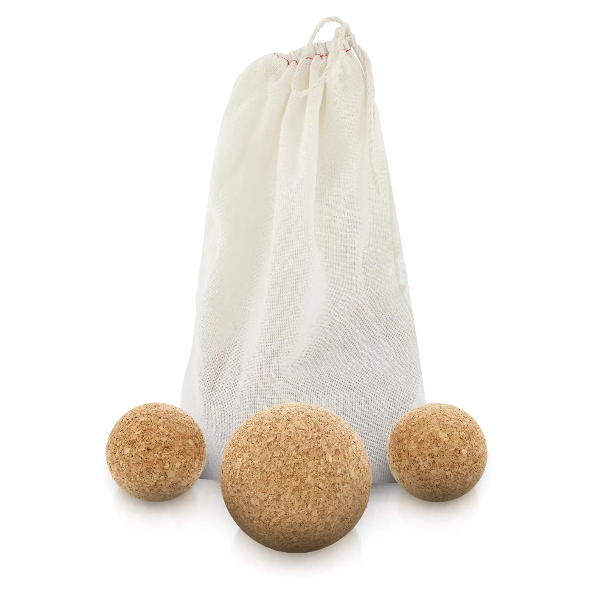 Custom Eco-friendly 100% Natural Wooden Yoga Cork Massage Ball