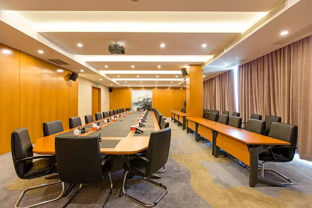 Customized Luxury MDF 30 person conference meeting table with socket