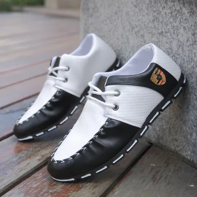 Factory spring men leather shoes british style mens shoe casual youth fashion male shoes