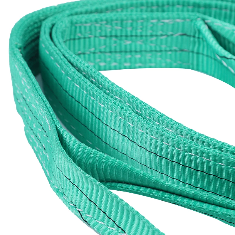 1 - 10 ton color code textile tape lifting slings crane flat polyester webbing lift belt sling