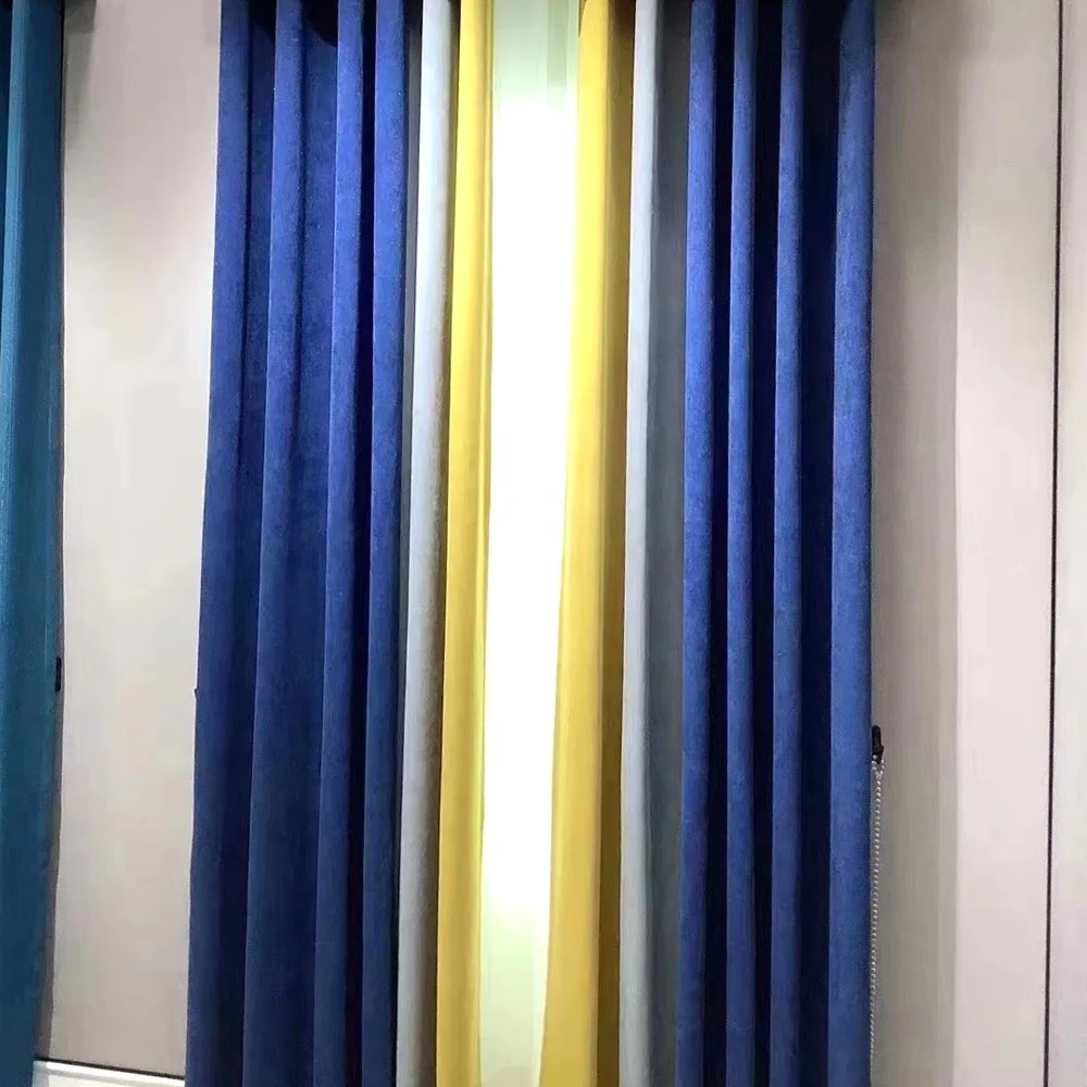 China Simple and Cheap Window Curtain Models Solid Design For Living Room