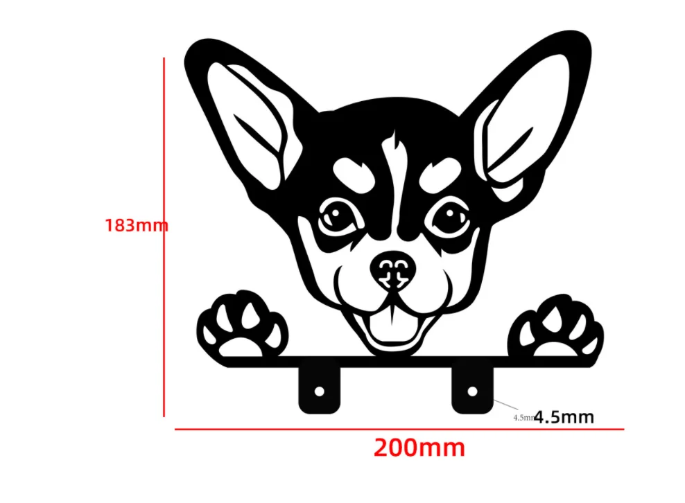 
Metal Sublimation Courtyard Outdoor Artware Garden Peeking Dog Fence Decorations 