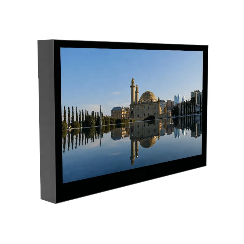 43Inch High Brightness 2500nit Outdoor Ip65 Waterproof Tv Capacitive Wall Mounted Digital Advertising Screen Lcd Display