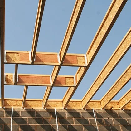 LVIL Formwork Material wood I-joist I- Beams for Wide Span Floor Joists wood ceiling beams wood beam