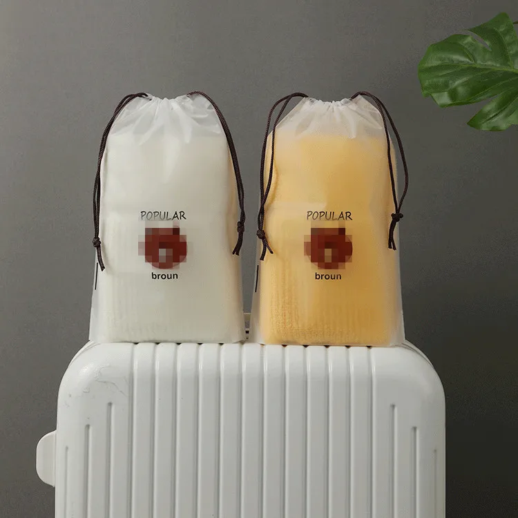 Custom Printed Moistureproof Waterproof Multifunction Plastic Drawstring Backpack Packaging Bag Gift Bags