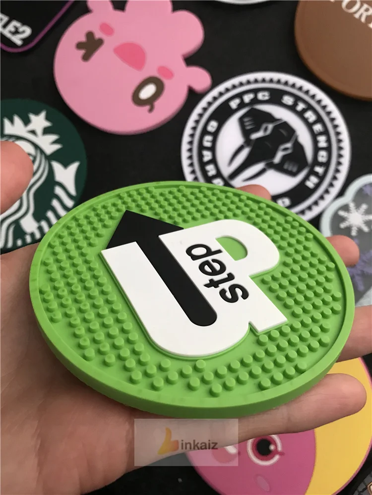 custom desk mat Silicone Rubber PVC Cup Coaster Japanese cartoon coaster