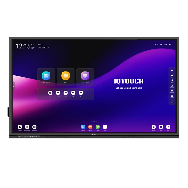 55 65 75 86 98 100 Inch 4K Interactive Smart Classroom Board Flat Panel for Kids