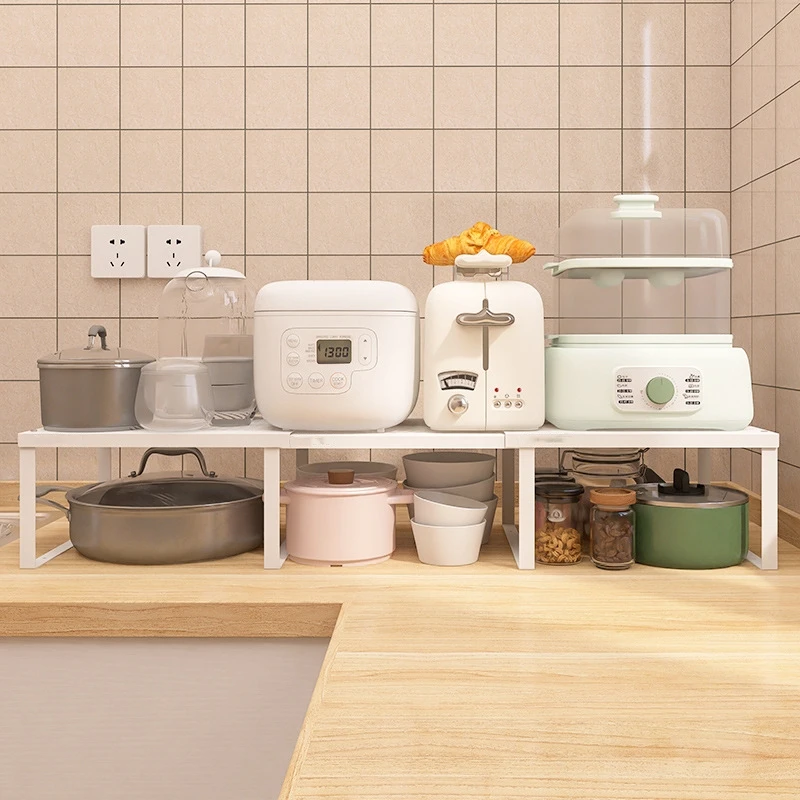 Kitchen Counter Shelf Organizer Pantry Shelves Spice Shelf Organizer for Cabinet