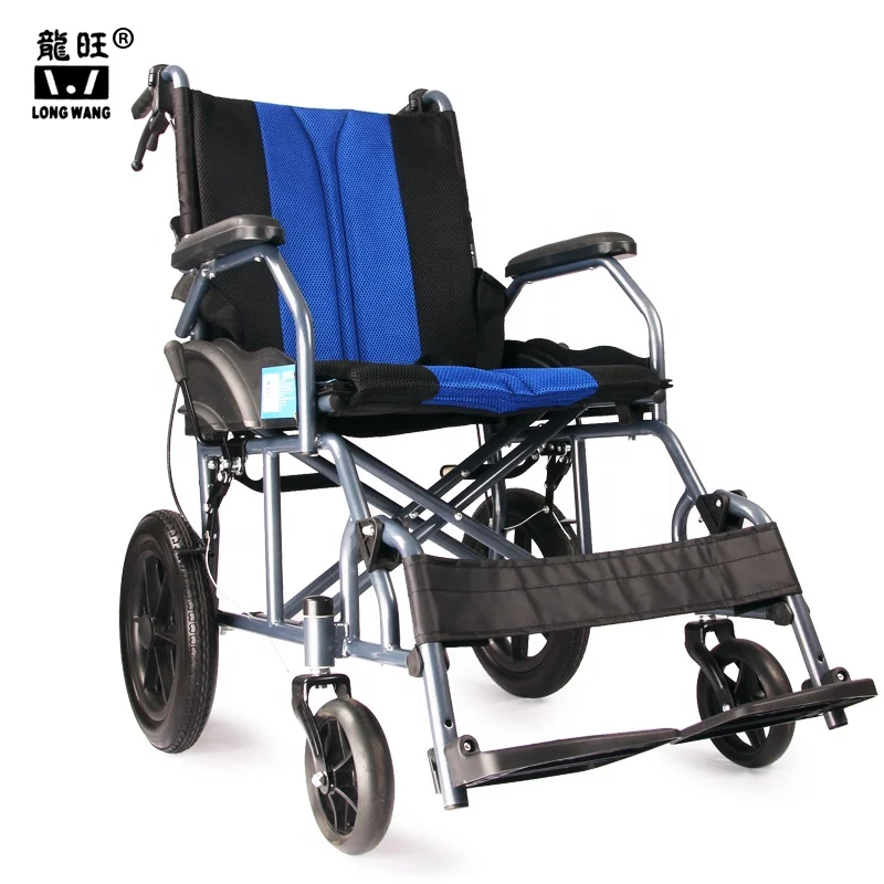 Wholesale folding portable soft seat wheelchair for the elderly with disabilities Foldable portable manual wheelchair easytake