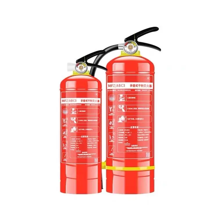 Customizable portable aerosol element red paint finish fire extinguisher