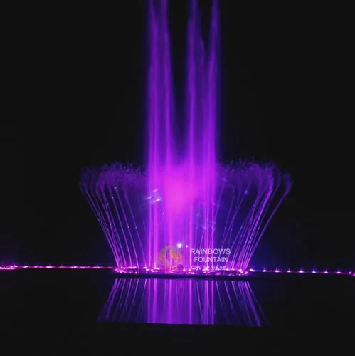 India Lake Outdoor Amazing Fan Shape Water Screen Movie Projection 3D Hologram Water Fountain with Projector and Laser