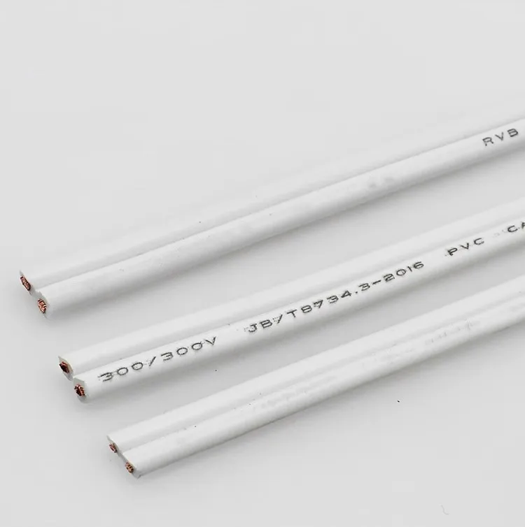 Figure 8 Parallel Webbed Cable Wire for Audio and Electronic Wiring White