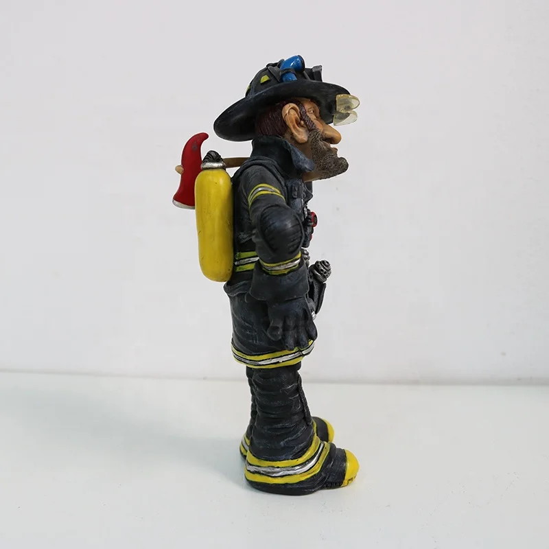 Molds Occupation Figurine Sports Watch Figurines N/A OEM &ODM Humor Firefighter Resin Bobblehead Home Decoration Modern Europe