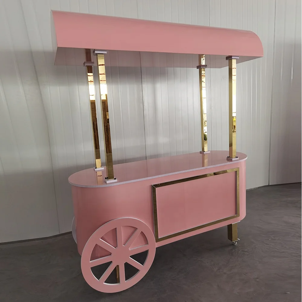 Manufacturer Price  odern Popular Design Acrylic Candy Cart Gold Candy Cart From Wedding Furniture Suppliers