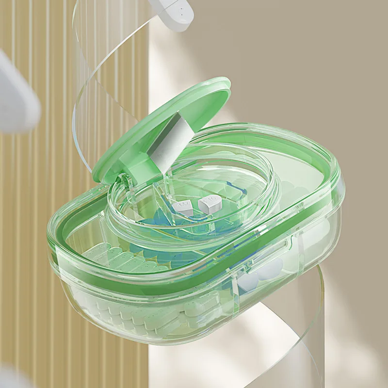 Pill Box Organizer Portable Medicine Dispenser Seven Days a Week to Take Medicine Reminder Box Large Capacity Dispenser