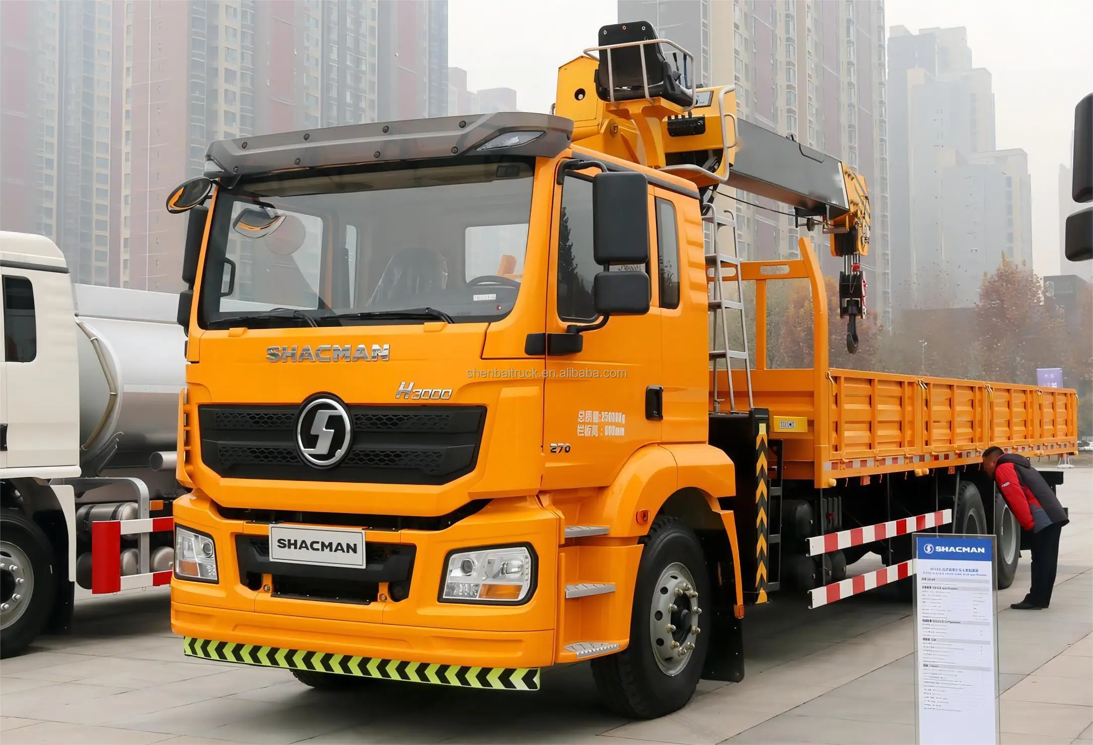 New Shacman H3000 6x4 Cargo Truck Mounted Crane Sany Palfinger 12Ton 14Ton 16Ton Manipulator Hydraulic  Lifting Crane