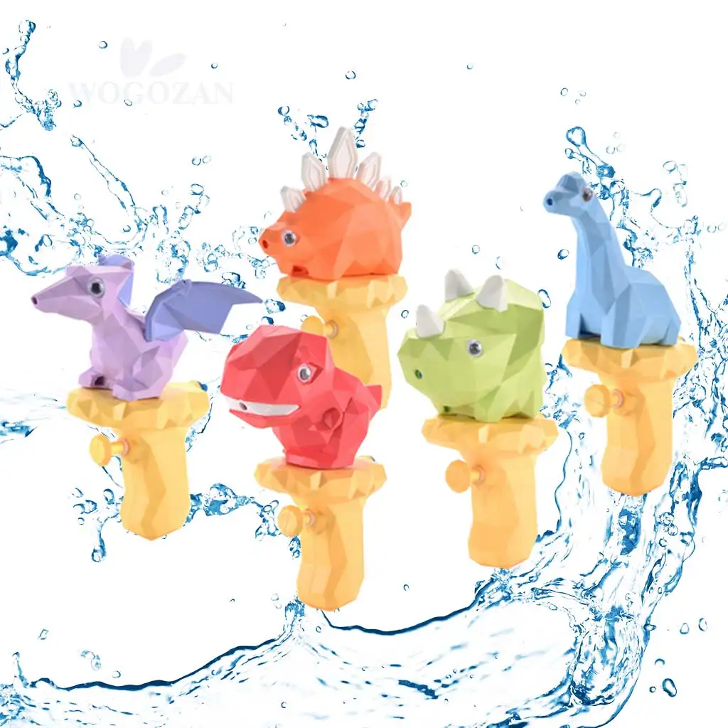 Custom Summer Cooling Water Blaster Soaker Toy Plastic Super Range Mini Dinosaur Water Gun For Kids Adults Pet Dog