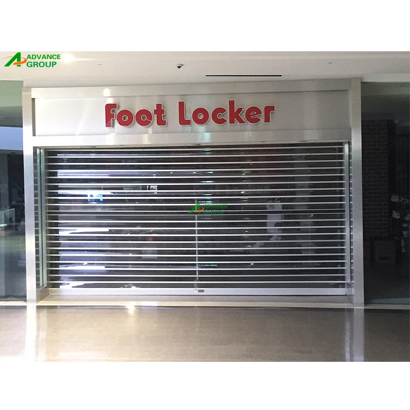 Polycarbonate door/bulletproof rolling shutter door/Automatic Polycarbonate Transparent Roller Shutter Interior Shop Door