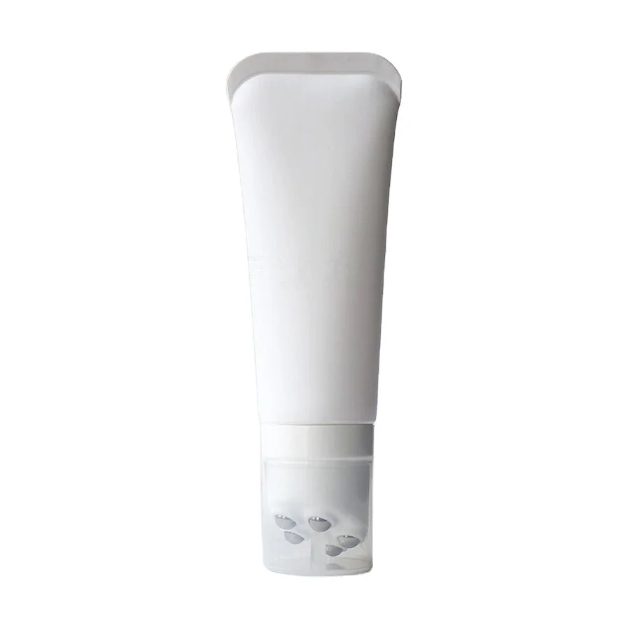 Massage Cream Body Lotion Roller Ball Plastic Squeeze Tube PE 100g 100ml Empty White Black Cosmetic Packaging Screen Printing